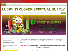 Tablet Screenshot of lucky13clover.com